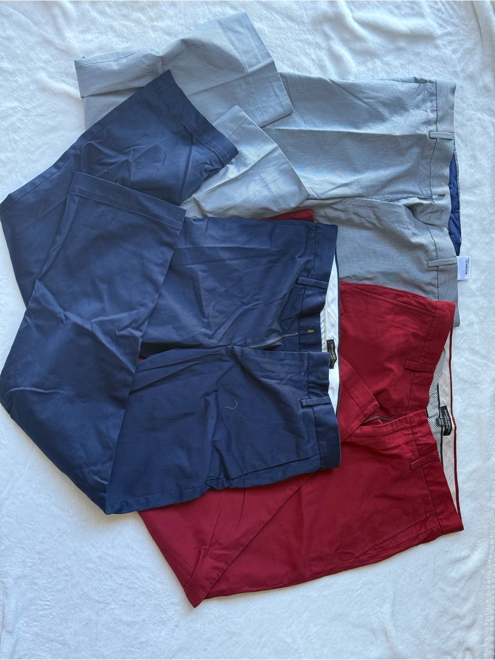 Men's Casual pants (set of 3) Navy, Red, Light Gray